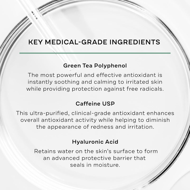 Replenix Medical-Grade Caffeine Fortified Calming Face Serum with Hyaluronic Acid for Sensitive Skin (1 Fl. Oz)
