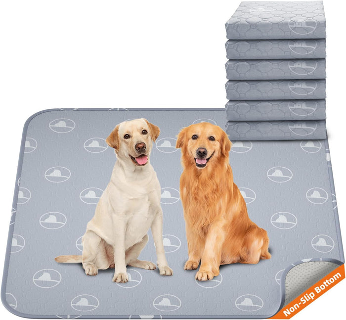 PJYucien Washable Pee Pads for Dogs 2 Pack, 36" x 36" Reusable Pee Pads for Dogs, Leak-Proof Pet Training Pads, Puppy Pads for Non-Slip, Designed for Dog Pen, Whelping Pad, Potty Training (Grey)