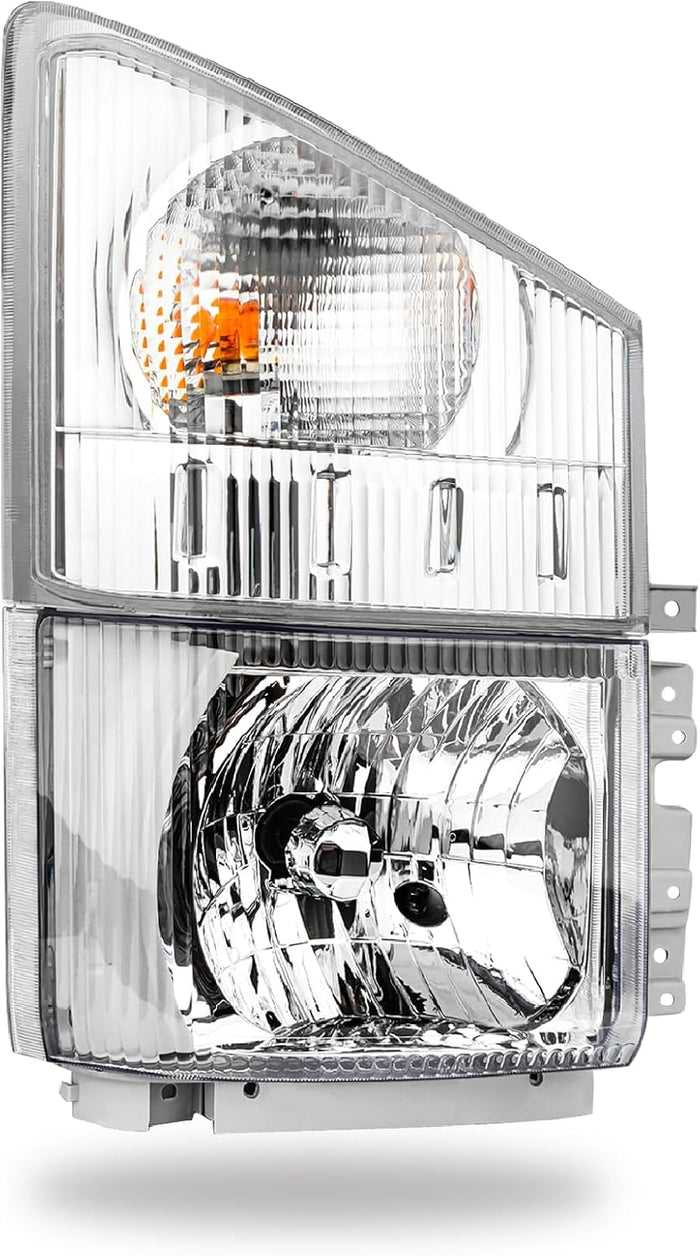 OLLEN Headlight & Corner Lamp Assembly, Compatible with ISUZU ELF NPR NPR-HD NQR NRR 2008-2020, Right Passenger Side(Headlight & Corner Light)