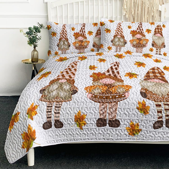 BlessLiving Fall Bedding Full Quilt: Soft Lightweight Autumn Comforter Set - Pumpkin Bedspread Coverlet for Cozy Farmhouse Decor