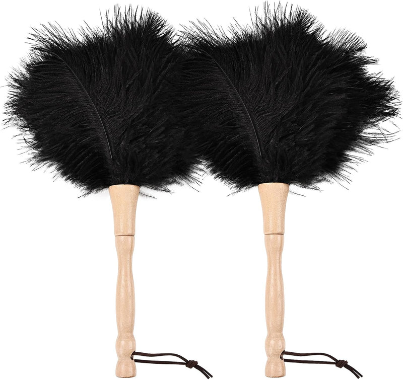 Ostrich Feather Duster 27-94Inch Retractable Fluffy Natural Detachable Ostrich Feather Duster Used for Household Cleaning and High-Altitude Cleaning (2PCS)