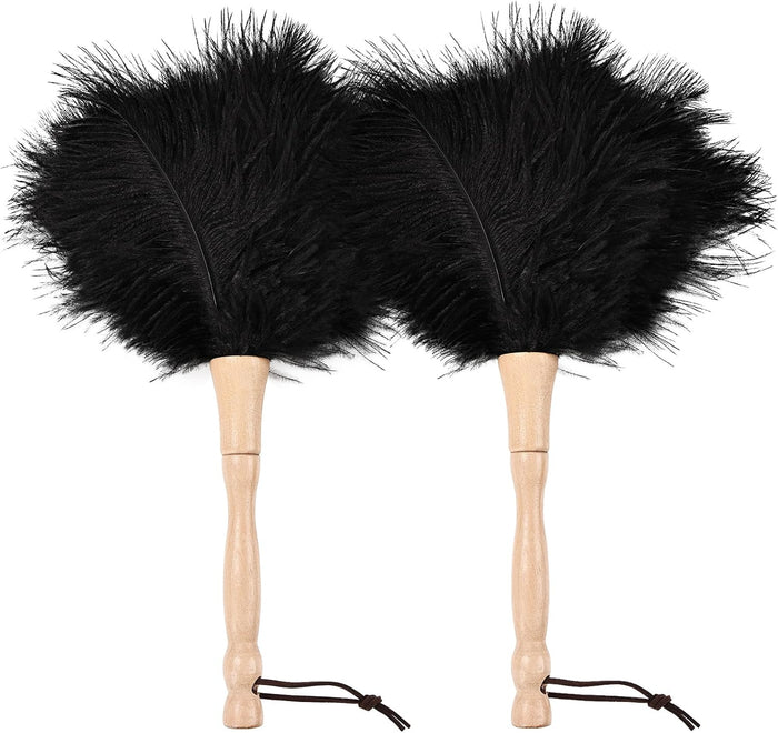 Ostrich Feather Duster 27-94Inch Retractable Fluffy Natural Detachable Ostrich Feather Duster Used for Household Cleaning and High-Altitude Cleaning (2PCS)