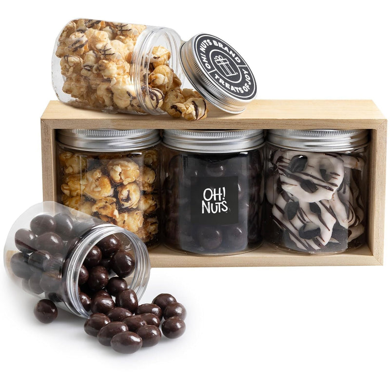 Oh! Nuts Chocolate Gift Basket – 6-Section Candy Tin with Premium Chocolate for Birthday, Anniversary, Corporate Gifts