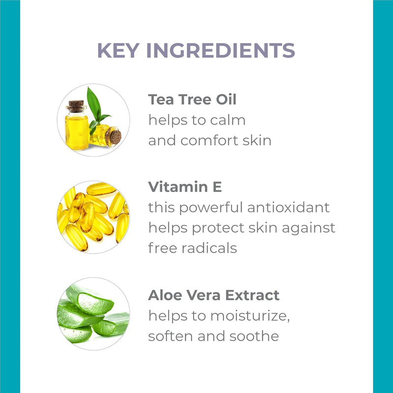 Derma E Tea Tree and Vitamin E Relief Cream – Deeply Moisturizing Tea Tree Lotion – Vitamin E Cream Soothes, Calms and Nourishes Dry, Irritated Skin, 4 oz
