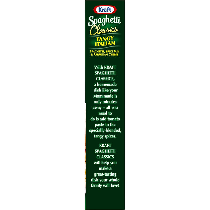 Kraft Spaghetti Classics Tangy Italian Spaghetti, Spices, & Parmesan Cheese Meal Mix, 8 oz Box