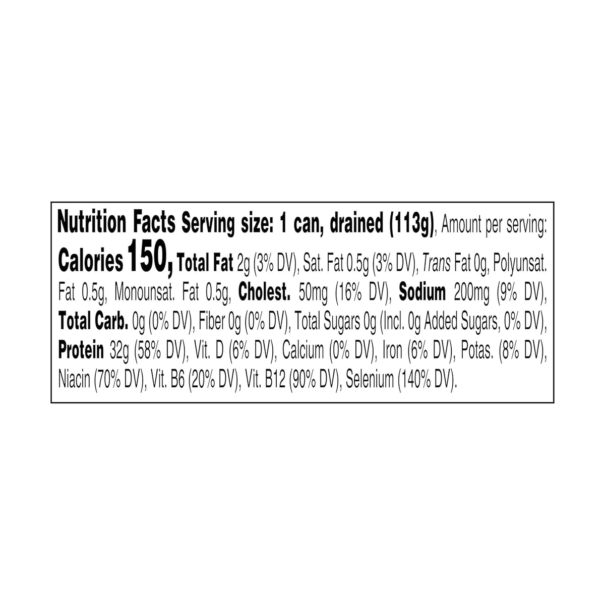 Blue Harbor Fish Co. Wild Albacore Solid White Tuna in Water, No Salt Added - 4.6 oz Canned Tuna (Pack of 4)