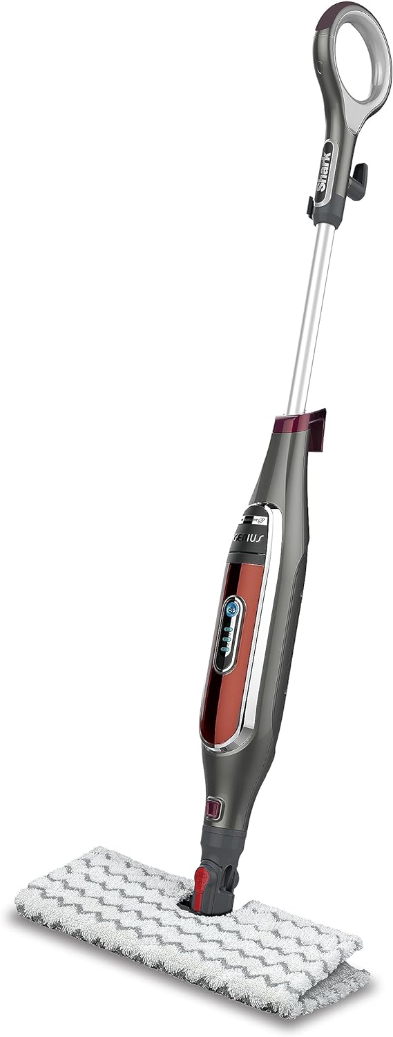 Shark Steam Mop with 2 Machine Washable Dirt Grip Pads, Removable Water Tank, Lightweight, Steam Cleaner for sealed Hard Floors, Marble, Stone, Hardwood, Tile, Laminate, White/Seafoam, S1000