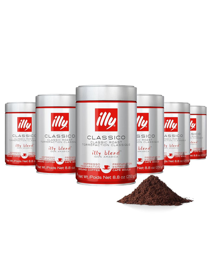 Illy Coffee, Ground Drip Forte, Extra Dark Roast, 100% Arabica Bean Bold Signature Italian Blend, No Preservatives, 8.8 Ounce (Pack Of 1)