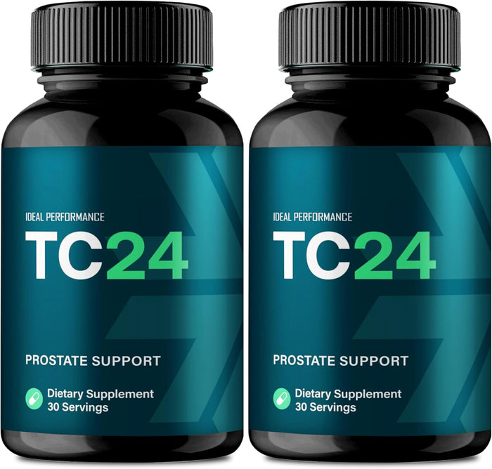 IDEAL PERFORMANCE TC24 Capsules, TC 24 Prostate Health Supplement Pills - Maximum Strength, TC24 Supports Prostate Heath All Natural Formula, TC 24 Capsules Reviews (120 Capsules)