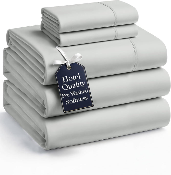 Casa Platino Sheets Twin XL Size Bed Set, Pre-Washed Ultra Soft & Breathable Twin XL Bed Sheets Set, Brushed Microfiber Cooling Sheets, Twin XL Size Sheets Set with Deep Pockets - Vanilla