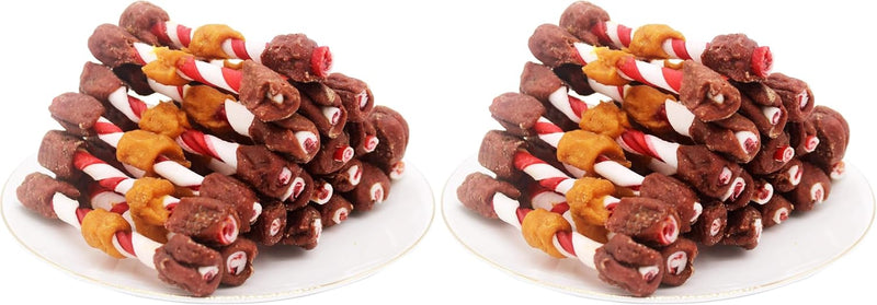 Dog Treats Training Snacks Triple Flavored Rawhide Dog Kabobs 1lb/454g