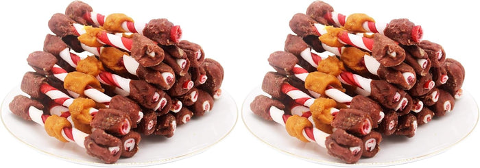Dog Treats Training Snacks Triple Flavored Rawhide Dog Kabobs 1lb/454g