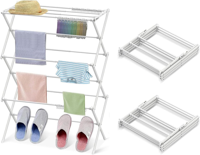 Clothes Drying Rack Household Indoor, Foldable Drying Rack Clothing for Laundry - 40" x 28.8" x 14.2", Space Saving Indoor&Outdoor, Pure White-1pack