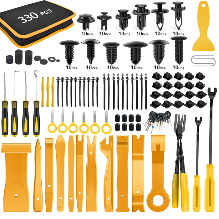 GOOACC 190 Pcs Car Retainer Clips & Fastener Remover - 18 Most Popular Sizes & Applications Auto Push Pin Rivets Set -Door Trim Panel Clips for Toyota, Honda, Nissan, Mazda - Bonus Fastener Remover