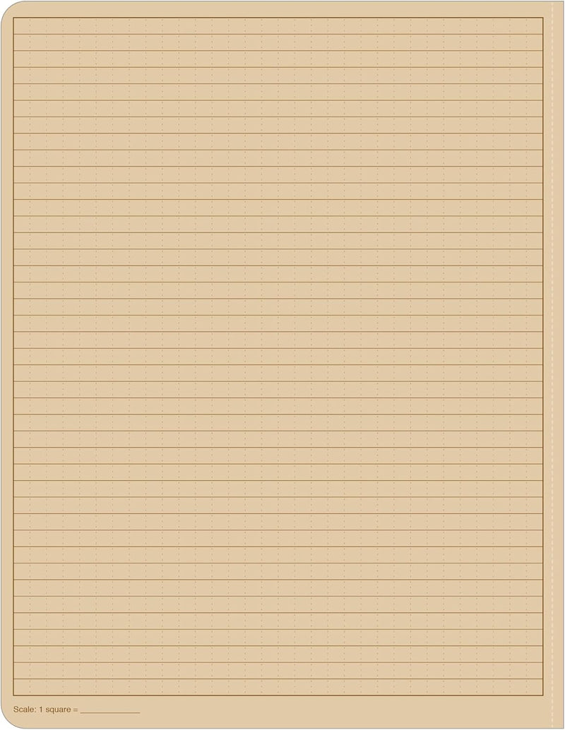Rite in the Rain Weatherproof Hard Cover Notebook, 8.75" x 11.25", Tan Cover, Universal Pattern (No. 970TF-MX)