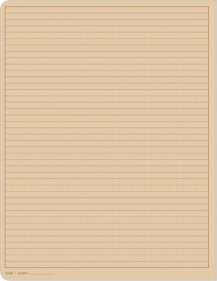 Rite in the Rain Weatherproof Hard Cover Notebook, 8.75" x 11.25", Tan Cover, Universal Pattern (No. 970TF-MX)