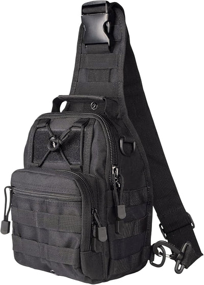 Tactical Shoulder Sling Bag Small Outdoor Chest Pack Backpack for Men Traveling, Trekking, Camping, Sling Backpack