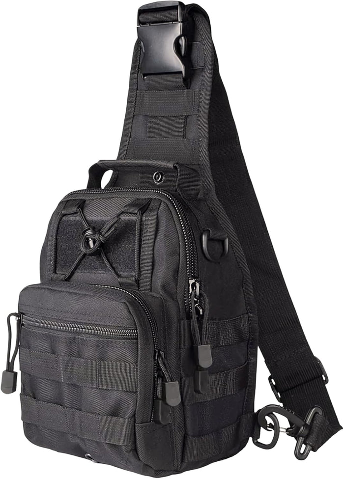 Tactical Shoulder Sling Bag Small Outdoor Chest Pack Backpack for Men Traveling, Trekking, Camping, Sling Backpack