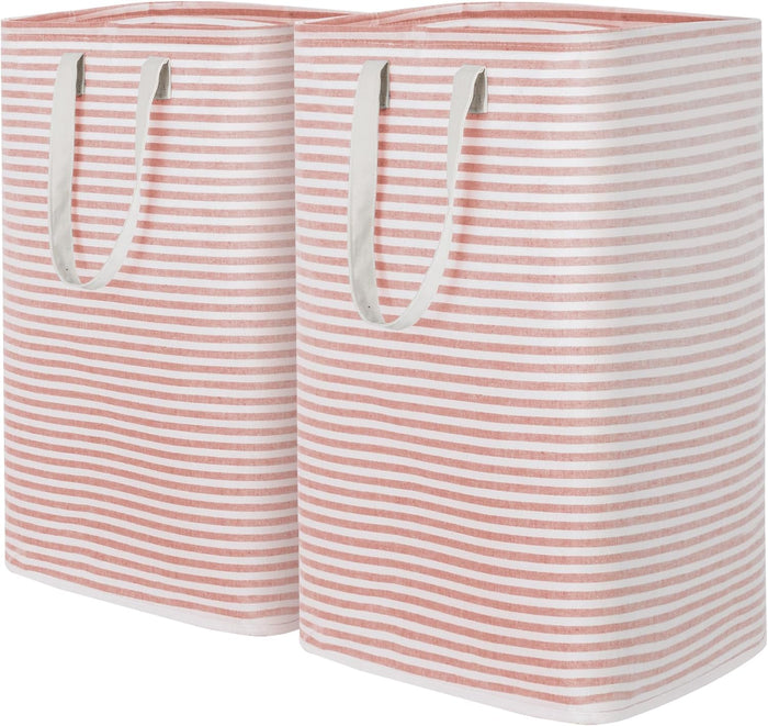 Lifewit 2 Pack Laundry Hamper Large Collapsible Laundry Baskets, Freestanding Waterproof Clothes Hamper with Easy Carry Handles in Laundry Room Bedroom Bathroom College Dorm for Adults, Grey, 2 x 80L
