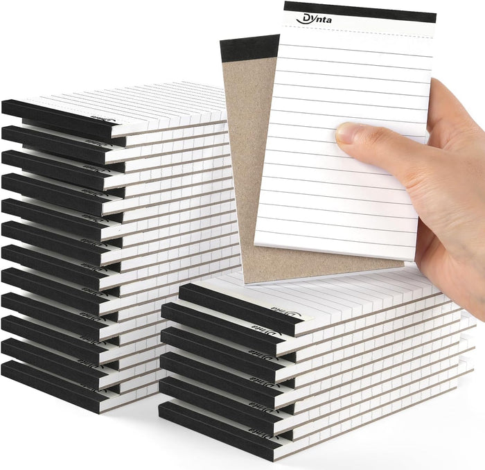 Dynta 36 Pack 3x5 Mini Note Pads, 45 Sheets Per College Ruled Writing Pads, 80GSM White Paper 1620 Sheets, To-Do List, Christmas Gift