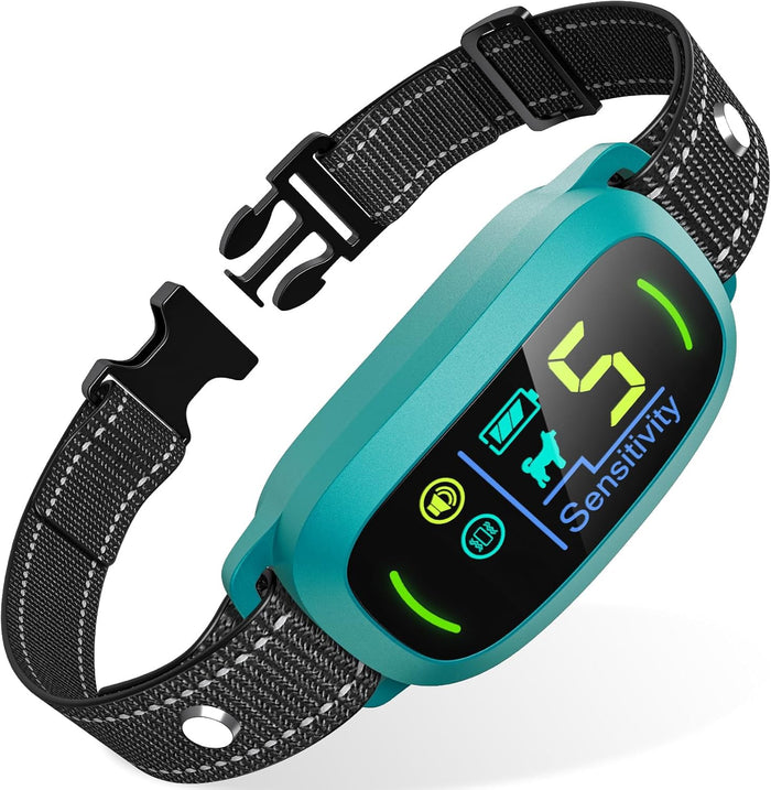 Dog Bark Collar for Large Medium Small Dogs, Rechargeable Smart Bark Collar, Anti Barking Training Collar with 5 Adjustable Sensitivity Beep Vibration (Black)