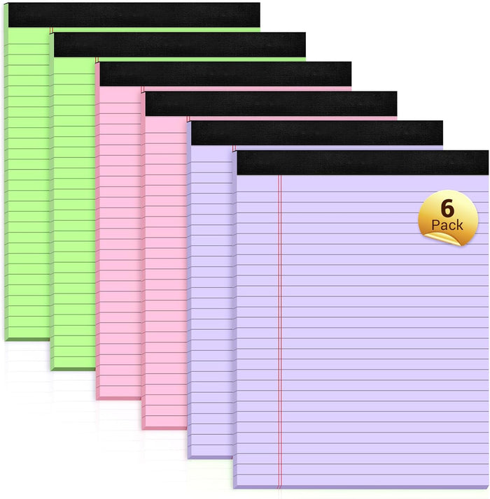 3 Pack White Legal Pads 8.5 x 11 Note Pads, Wide Ruled Notepads, Micro Perforated Lined Note Writing Pads 30 Sheets per Notepad Double-Side Printed Legal Note Pad 8.5x11'' for Home, Office, School