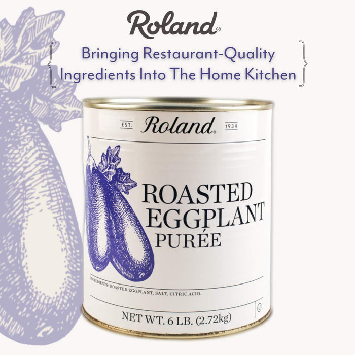 Roland Foods Roasted Eggplant Puree, Specialty Imported Food, 6.25 Pound Can, Pack of 1