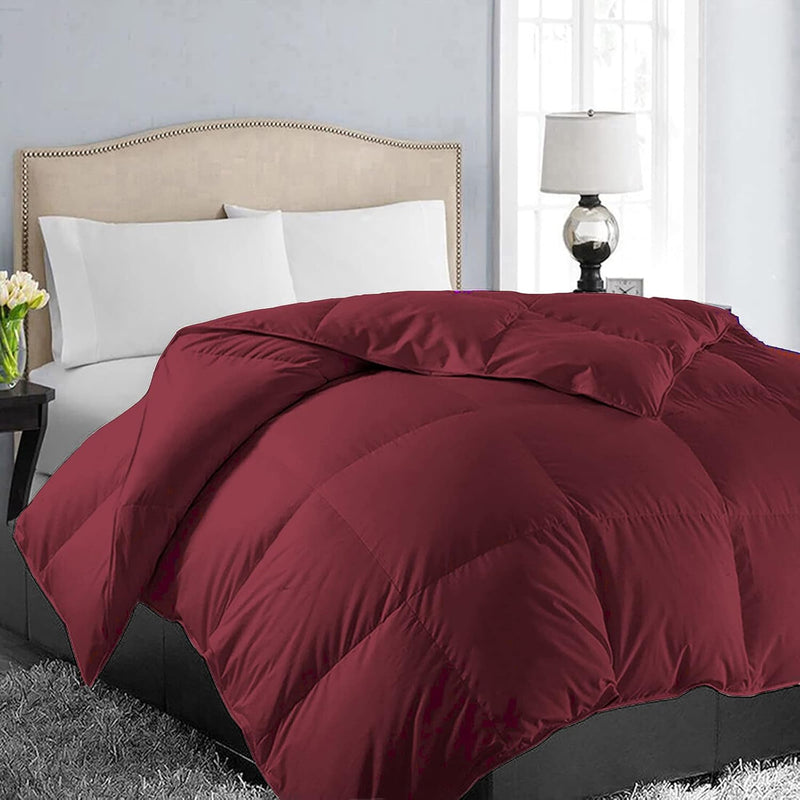 EASELAND Oversized Queen Down Alternative Comforter - Quilted Duvet Insert for All Seasons, Soft Lightweight with Corner Tabs, Summer Winter Warm Bedding, Black 98×98 Inches