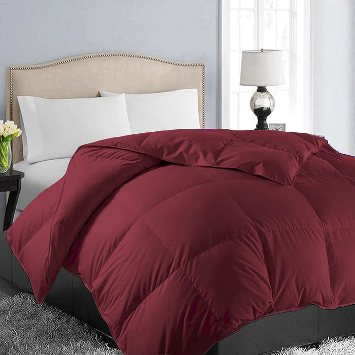 EASELAND Oversized Queen Down Alternative Comforter - Quilted Duvet Insert for All Seasons, Soft Lightweight with Corner Tabs, Summer Winter Warm Bedding, Black 98×98 Inches