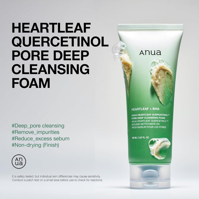 Anua 3-Step Glass Skin Beginner Set, Double Cleansing with Facial Serum, Oil Cleanser & Face Wash with Heartleaf, Daily Routine with Niacinamide, Korean Skincare Set