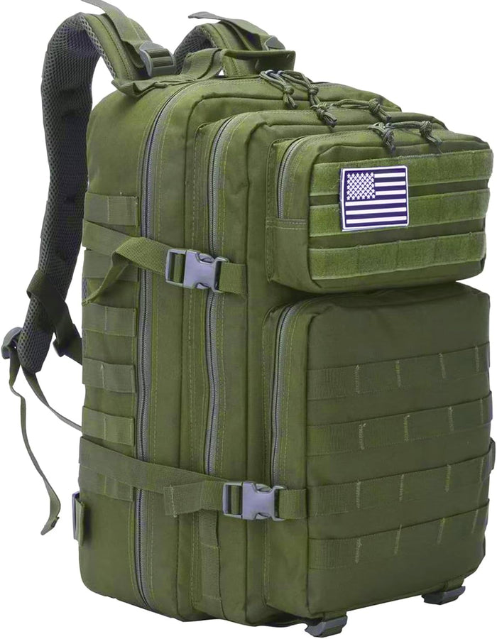 45L Military Tactical Backpack for Men & Women Bug Out Bag Assault pack Molle Daypack Hiking Trekking Rucksack(45L purple)