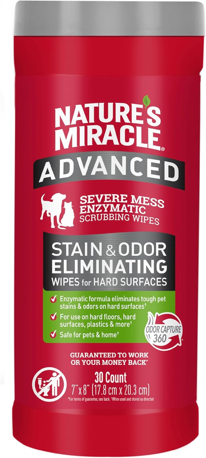 Nature’s Miracle Advanced Stain and Odor Eliminator Dog Spray, Fresh Scent, Severe Mess Enzymatic Formula For Tough Pet Messes, 32 Ounces
