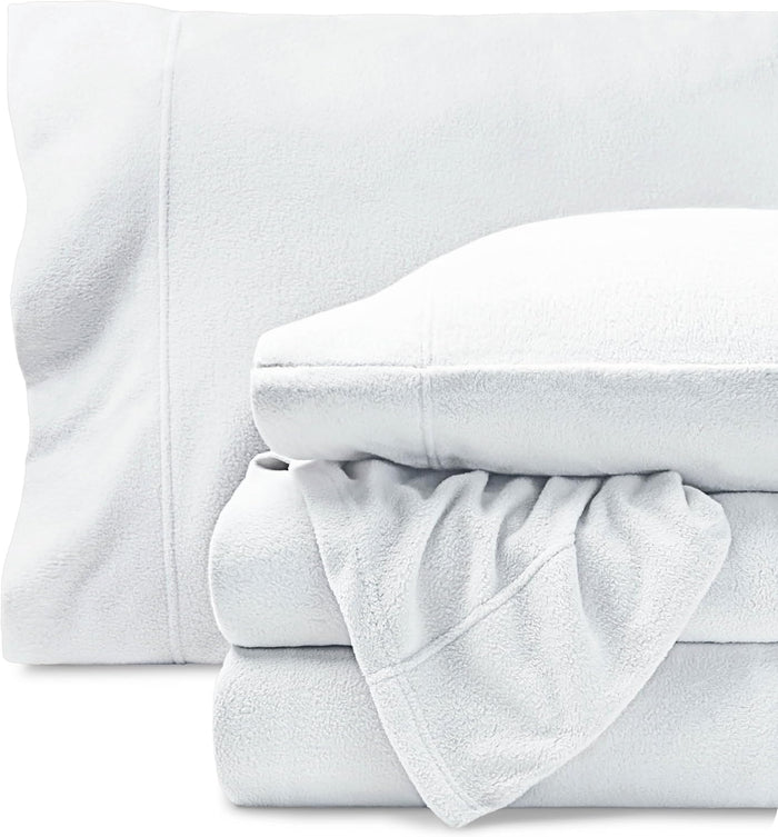 Bare Home Super Soft Fleece Sheet Set - Queen Size - Extra Plush Polar Fleece, No-Pilling Bed Sheets - All Season Cozy Warmth (Queen, Dark Blue)