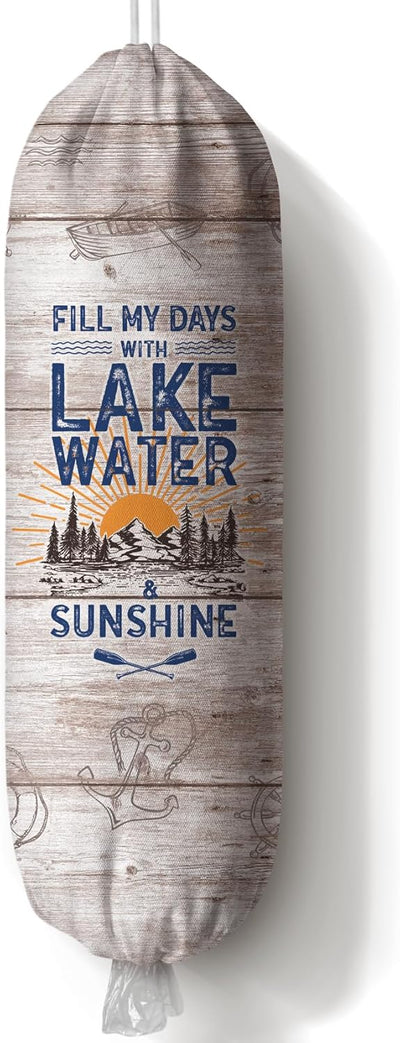 Lake Life Plastic Bag Holder Lake Themed Grocery Bag Holder Organizer Storage Cute Lake House Gifts