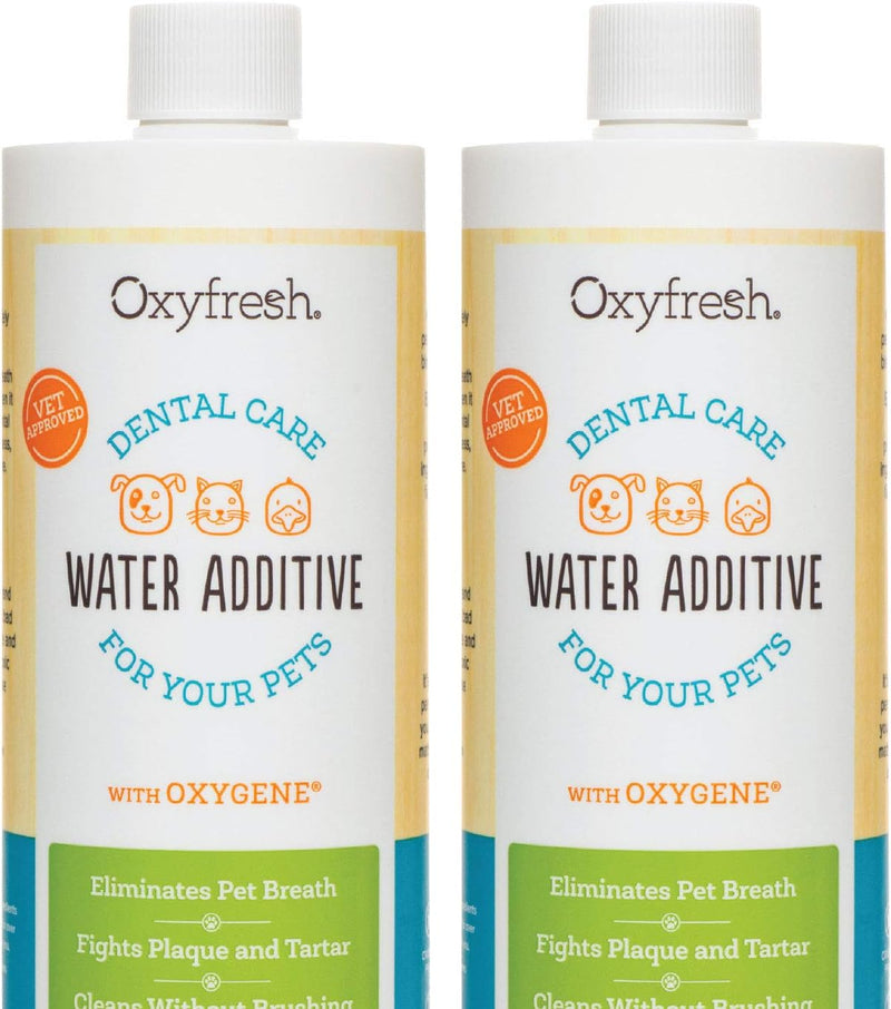 Oxyfresh Premium Pet Dental Care Solution Pet Water Additive: Best Way to Eliminate Bad Dog Breath and Cat Bad Breath - Fights Tartar & Plaque - So Easy, Just Add to Water! Vet Recommended 16 oz.