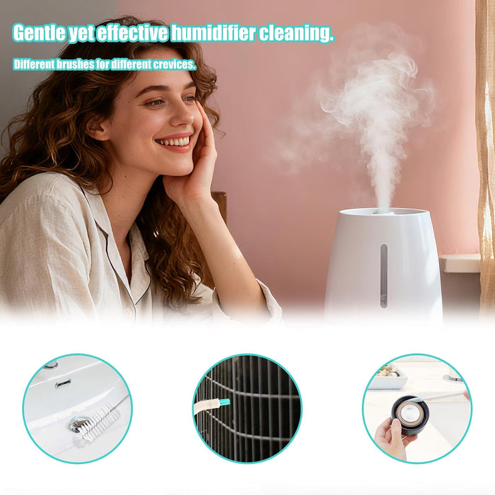 13pcs Humidifier Cleaning Brush Set, Mini Detail Cleaning Brushes Small Cleaner Kit Tool for Household Humidifiers Keyboards Tiles Bottles & Tight Spaces