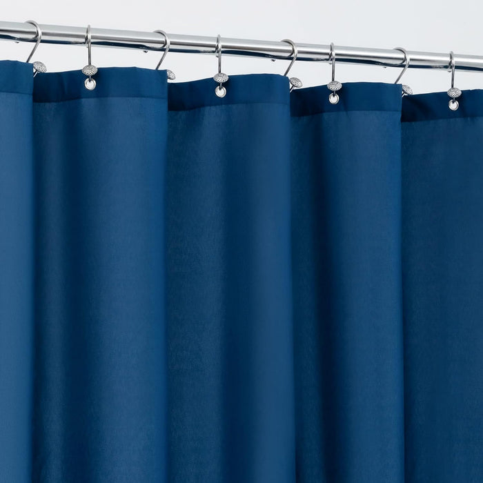 ALYVIA SPRING Waterproof Fabric Shower Curtain Liner with 3 Magnets - Soft Hotel Quality Cloth Shower Liner, Light-Weight & Machine Washable - Standard Size 72x72, White
