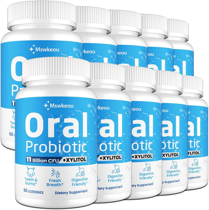 Oral Probiotics for Mouth Bad Breath for Adults 11 Billion CFU, Best Breath Oral Dental Probiotics for Teeth & Gums, Dry Mouth, Gum Restore, Fresh Breath, Chronic Halitosis & Gut Health, 60 Lozenges