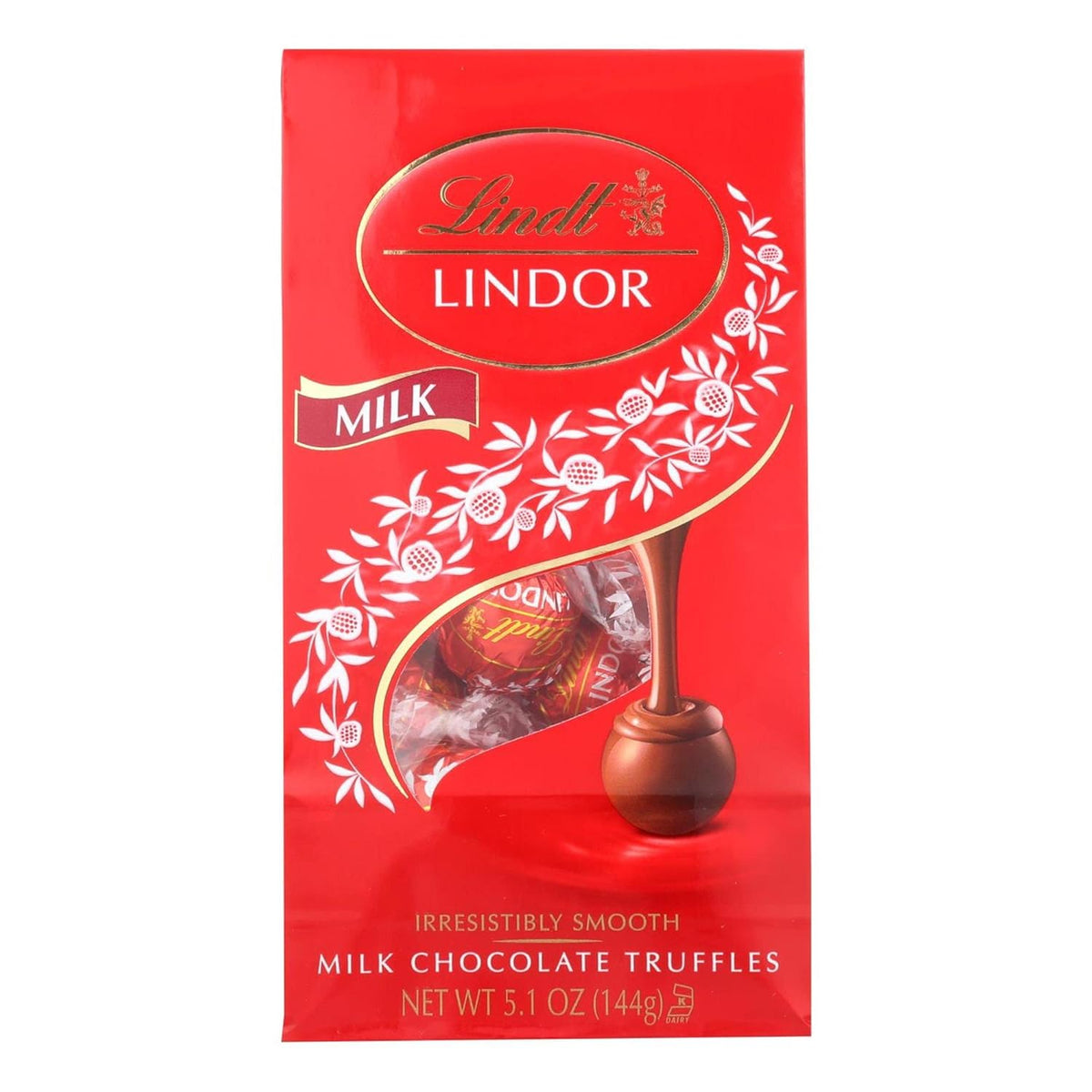 Lindt LINDOR Milk Chocolate Candy Truffles, Milk Chocolate with Melting Truffle Center, 15.2 oz. Bag