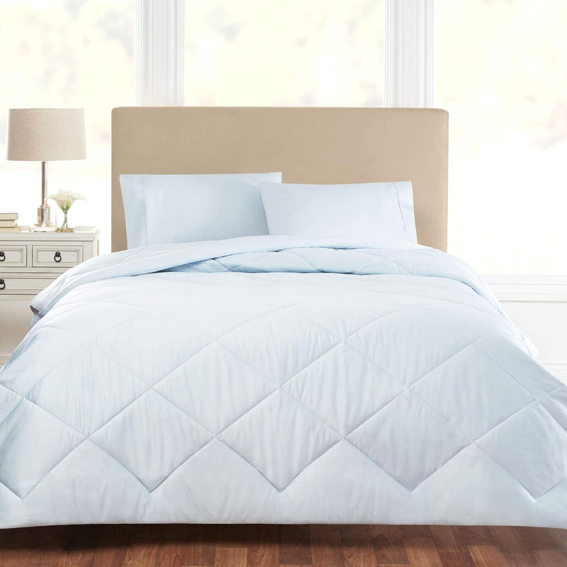 Sleepletics Celliant Performance Comforter, Down Alternative, Premium Luxury Bedding, Soft & Cozy, Promotes Better Sleep, Diamond Stitch Design (Chalk, Full/Queen)