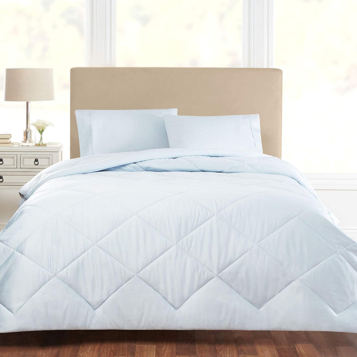 Sleepletics Celliant Performance Comforter, Down Alternative, Premium Luxury Bedding, Soft & Cozy, Promotes Better Sleep, Diamond Stitch Design (Chalk, Full/Queen)