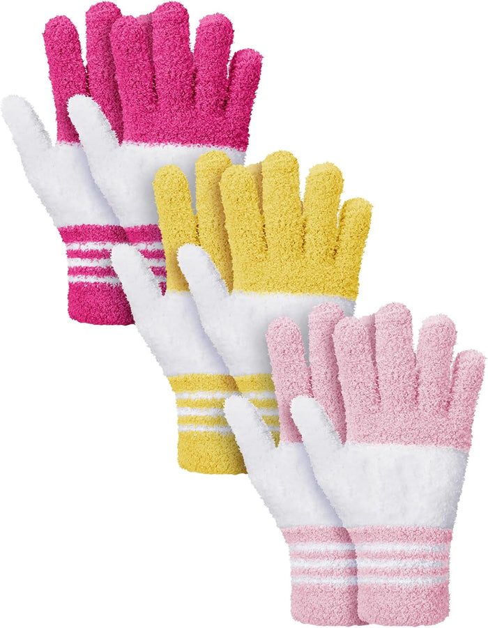 Patelai 3 Pairs Microfiber Plant Dusting Gloves Leaf Cleaning Gloves for Indoor Plants, Blinds, Furniture, House(Small,Black)
