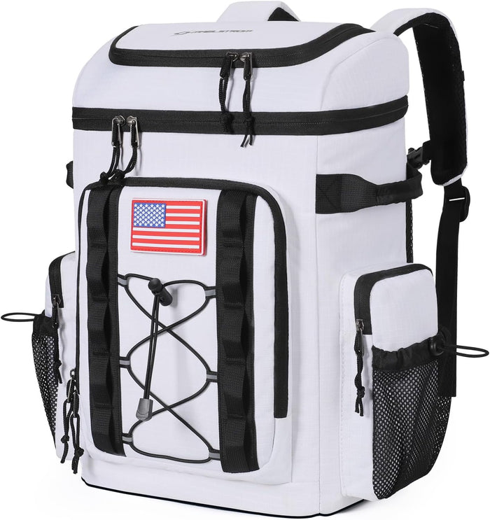 Maelstrom Backpack Cooler,Soft Lightweight Leakproof Tactical Cooler Backpack,35 Can Insulated Cooler Bag,Keeps 35 Cans Hot/Cold for Up to 16 Hours,Waterproof Lunch Bag for Men Women-Khaki