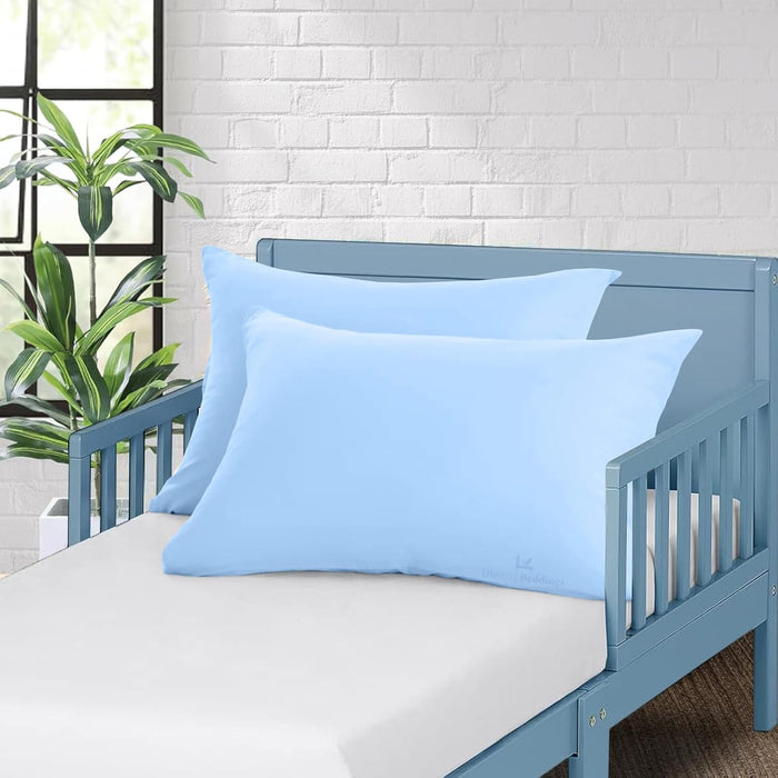 Dheeraj Beedings Toddler Travel Pillow Cases Pack of 2 100% Soft Egyptian Cotton 500 Thread Count with Zipper Closure for Small Travel Pillowcase (Taupe, Toddler 12x16)