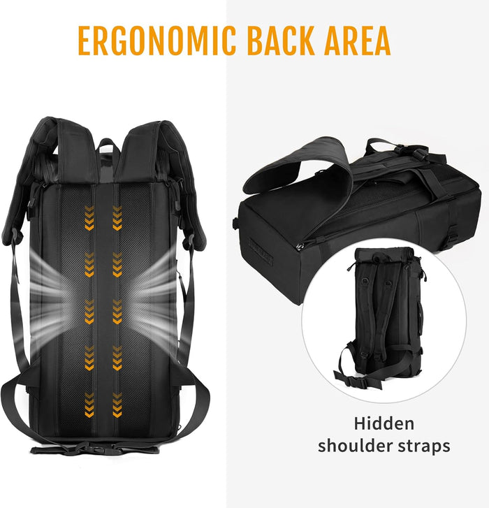 HUNTVP 50L 3 Way Tactical Backpack Military MOLLE Assault Backpack Modular WR Bag