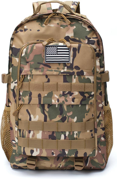 Camo Backpack for Boys,Kids Army Backpack Boys with USA Flag Patch,35L Waterproof Tactical School Backpack for Travel Outdoor