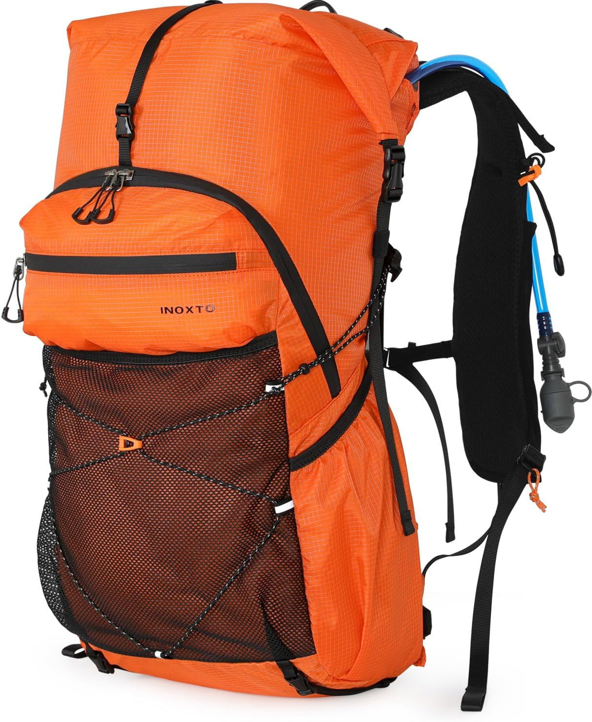 Hiking Backpack for Men and Women, 30L Waterproof Camping Backpack with 3L Water Bladder and Rain Cover, Lightweight Outdoor Sport Travel Daypack Rucksack for Climbing Cycling (Light gray)