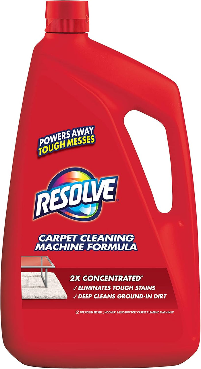 Resolve Professional Steam Carpet Cleaner Solution Shampoo, 96oz, 2X Concentrate, Safe for Bissell, Hoover & Rug Doctor, Carpet Cleaner, Carpet Cleaner Solution (Pack of 1)