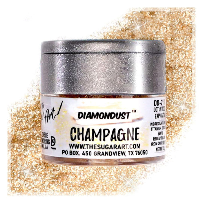 Green Edible Glitter for Drinks, Cocktails, Cake Decorating, Strawberries, Chocolates & More | No Taste | 4g | 100% Food-Safe | Kosher, Vegan, Gluten & Nut Free | DiamonDust by The Sugar Art