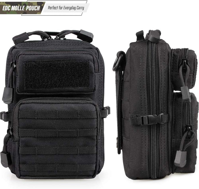 LIVANS Tactical Molle Utility Pouch, EDC Tool Pouch Tactical Phone Pouches Mini Waist Pouches Medical EDC IFAK Pack Mini Design of 3-Day Backpack